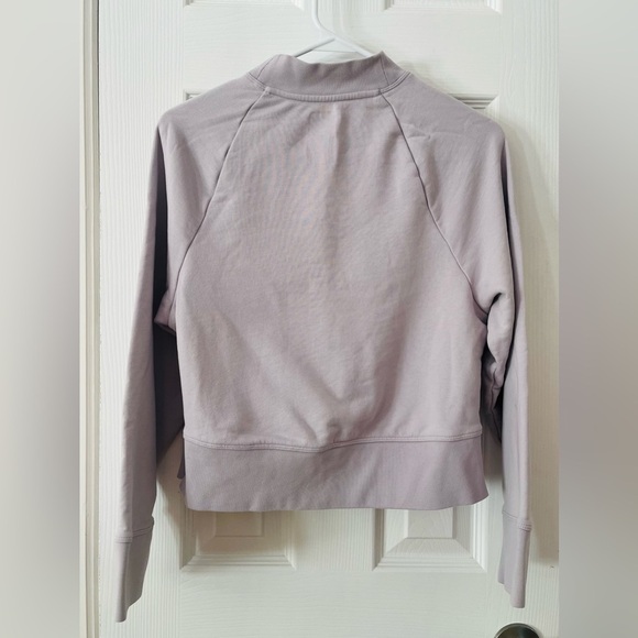 Lilac On-Running Cotton Mock Neck Sweatshirt with Zipper Side Slits Size XS - Picture 9 of 10